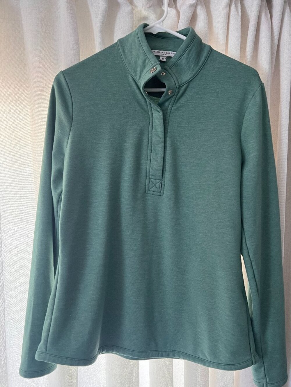Fairway & Greene Kate Old School Sweatshirt | Green Size M | Ladie's Golf Wear